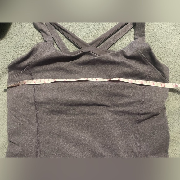 LULULEMON purple tank top with shelf bra - Picture 6 of 7